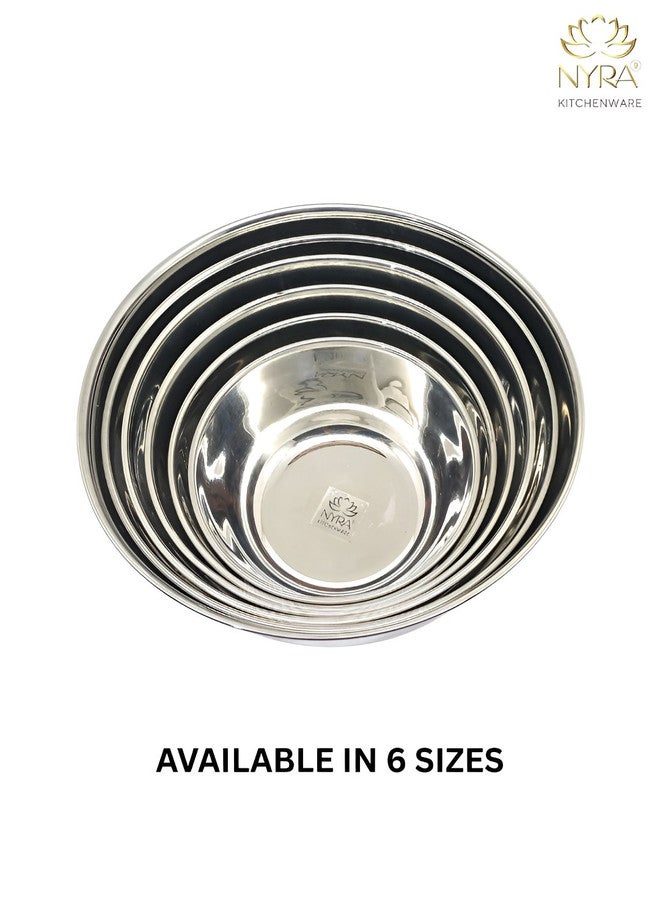 Nyra Kitchenware وعاء تقديم من الفولاذ المقاوم للصدأ بلون فضي من نيرا - 650 مل - Image 2
